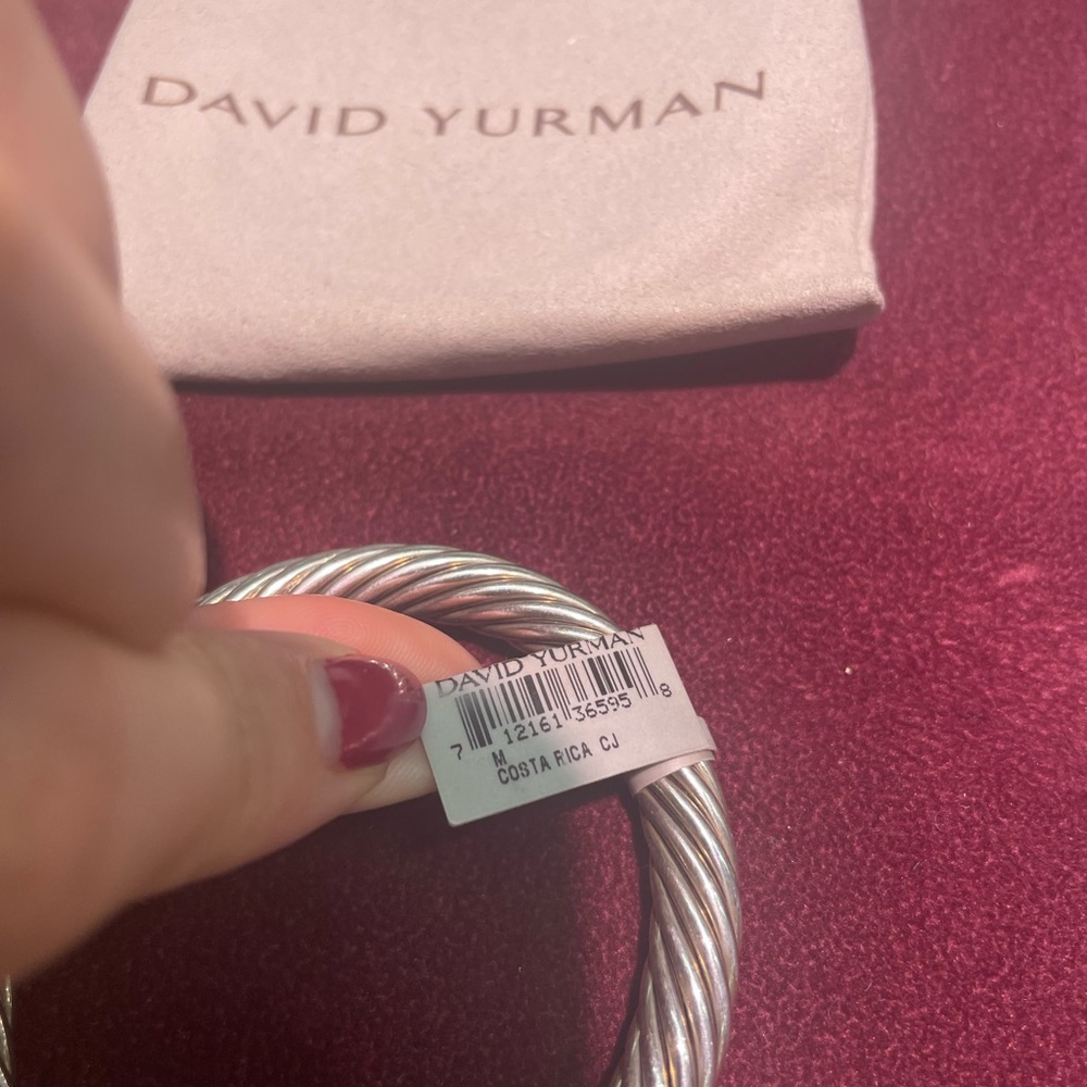 David Yurman buckle bracelet / bangle - silver, 18k gold, and diamonds - Picture 10 of 15